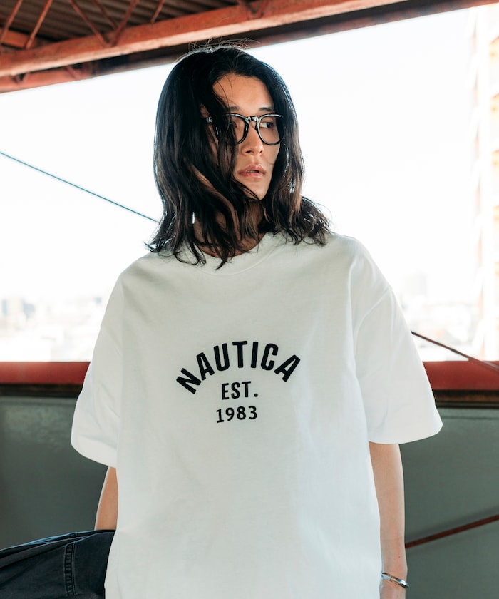 NAUTICA JAPAN Felt Patch Arch Logo S/S Tee