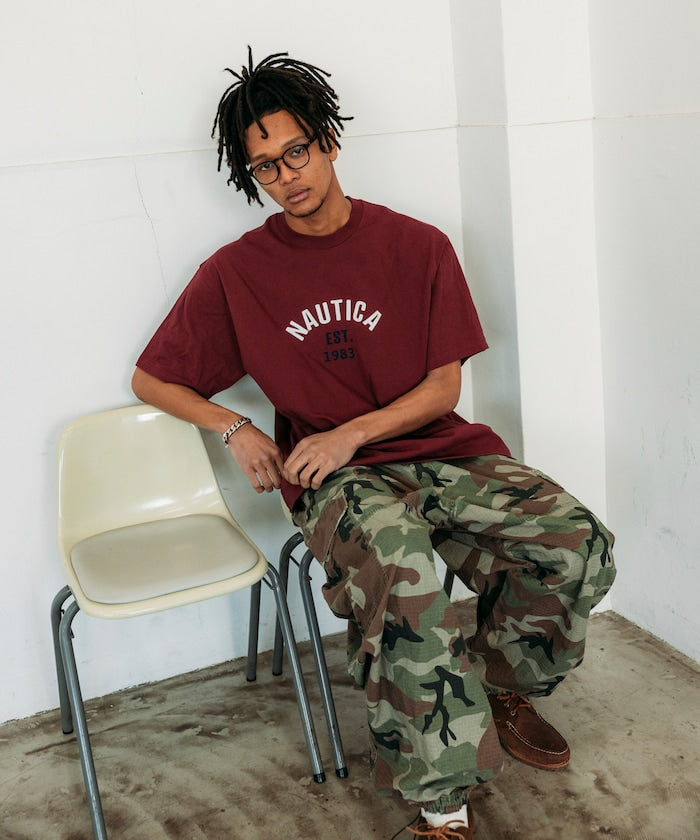 NAUTICA JAPAN Felt Patch Arch Logo S/S Tee