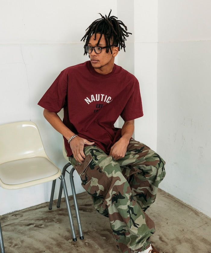 NAUTICA JAPAN Felt Patch Arch Logo S/S Tee