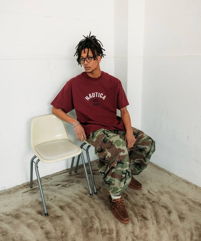 NAUTICA JAPAN Felt Patch Arch Logo S/S Tee