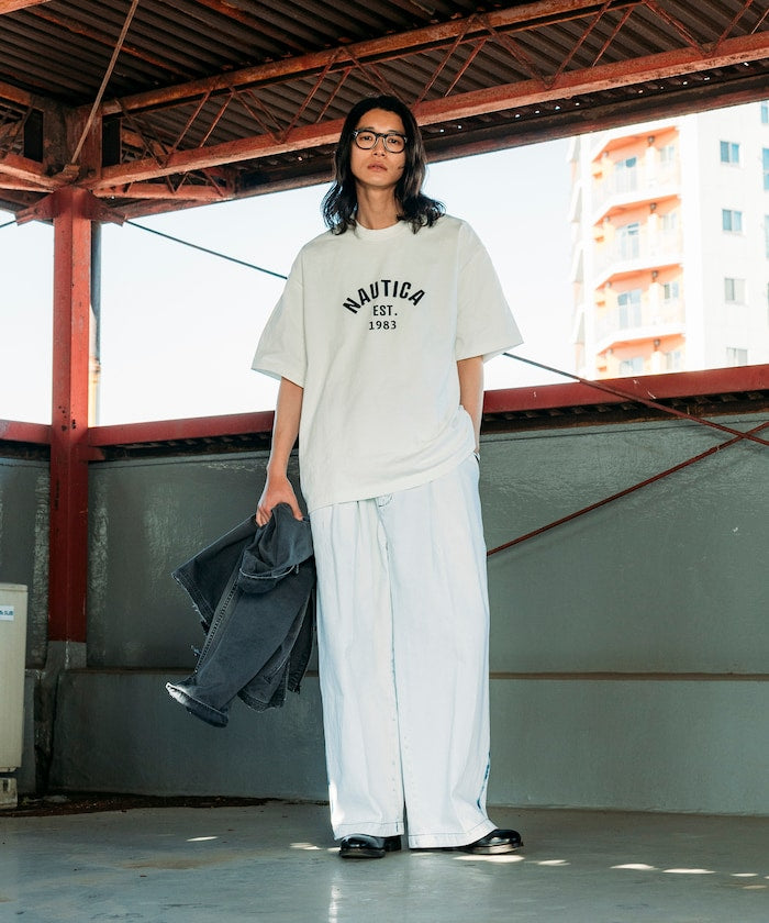 NAUTICA JAPAN Felt Patch Arch Logo S/S Tee