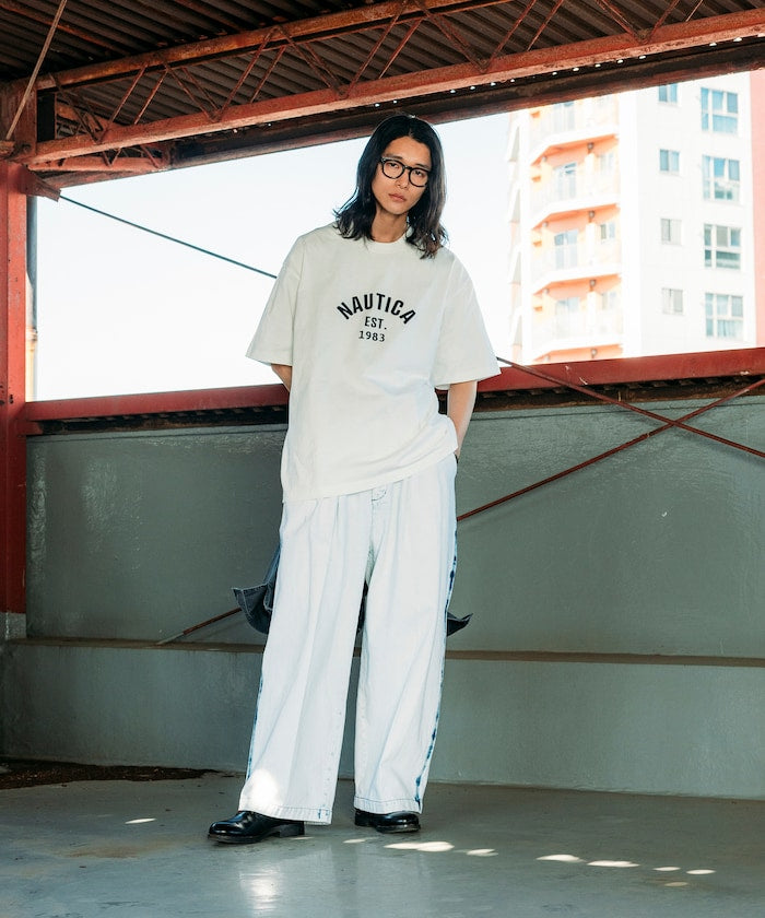 NAUTICA JAPAN Felt Patch Arch Logo S/S Tee