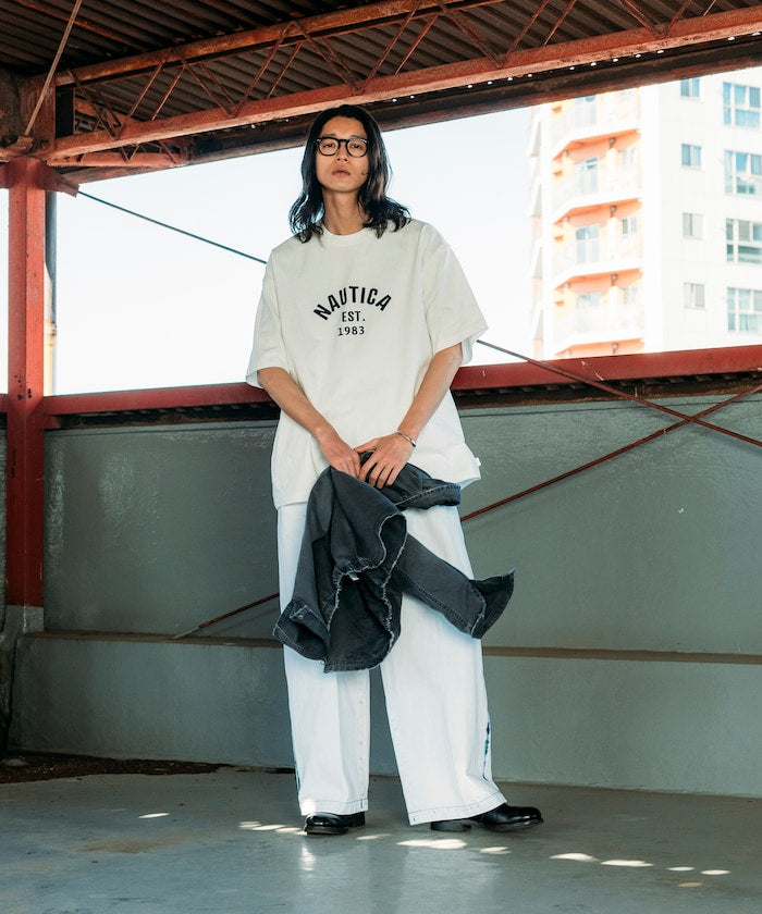 NAUTICA JAPAN Felt Patch Arch Logo S/S Tee