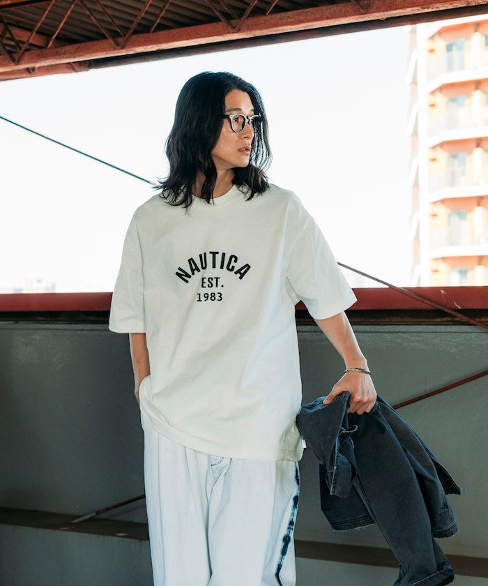 NAUTICA JAPAN Felt Patch Arch Logo S/S Tee