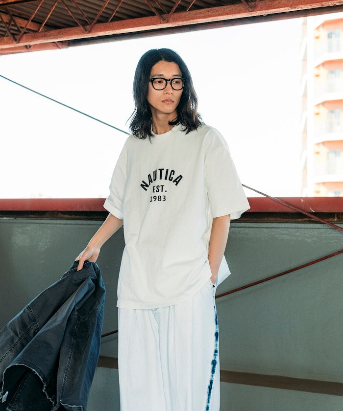 NAUTICA JAPAN Felt Patch Arch Logo S/S Tee